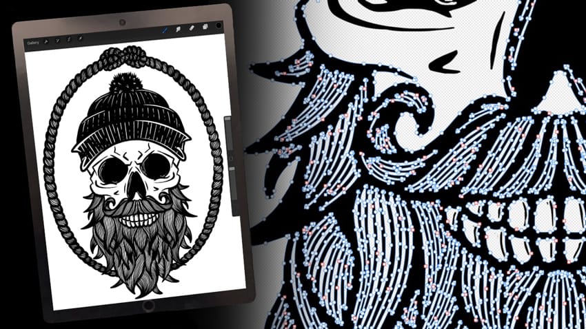 Two ways to turn your Procreate art into a vector | Vectorize with iPad